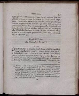 Caput IV. De Canonica Epicuri.