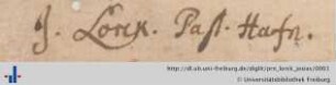[Provenienz]: Lorck, Josias