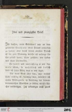 Zwei und zwanzigster Brief