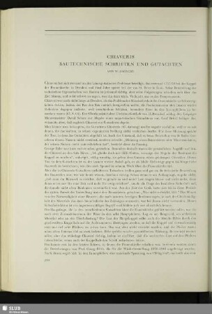 Chiaveris Bautechnische Schriften Und Gutachten