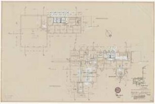 Gemeindehaus Berlin-Britz: Obergeschoss, Tiefgeschoss 1:100