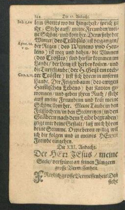 Die XXI. Andacht - Die XXX. Andacht.
