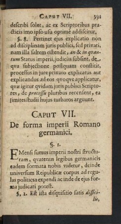 Caput VII. De forma imperii Romano germanici.