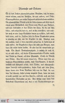 Phantasie und Träume