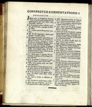Conspectus Commentationis I.