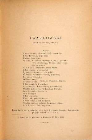 Dzieła Józefa Szujskiego, 1,3. Dramata ; 2