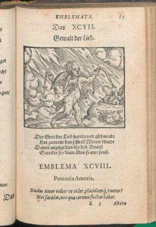 Emblema XCVIII. Potentia Amoris.