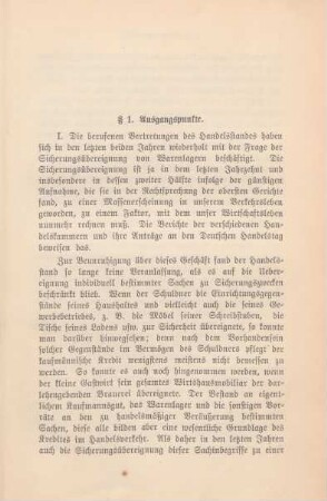 § 1. Ausgangspunkte