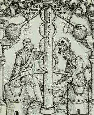 Alchemistenwerkstatt, um 1500