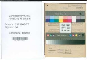 Entnazifizierung Johann Steinhorst , geb. 14.07.1885 (Postbeamter)