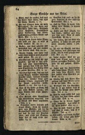 Einige Sprueche aus der Bibel