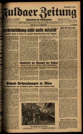 Ausgabe vom Mittwoch, den 28. August 1940.