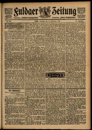 Ausgabe vom Dienstag, den 15. September 1903.