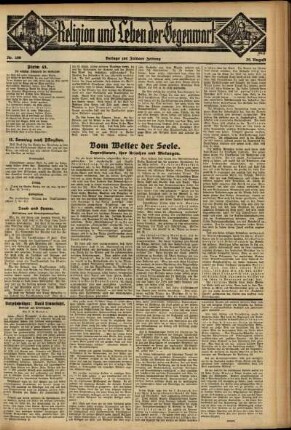 Dritte Ausgabe vom Sonntag, den 20. August 1933.