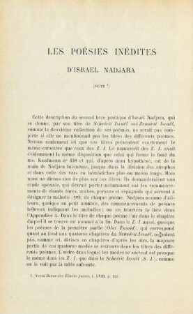 Les poésies inédites d'Israël Nadjara (suite)