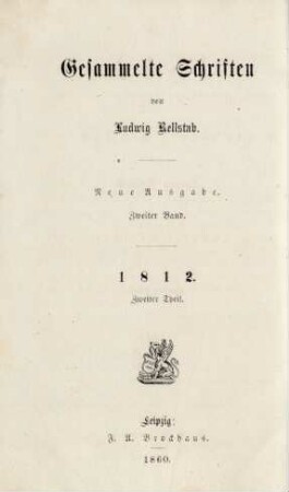 Band 2 = 1812, Theil 2: Gesammelte Schriften