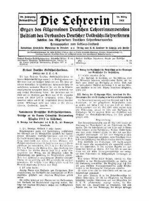 Landesverein Preußischer Volksschullehrerinnen : Anträge an die Neunte Ordentliche Versammlung Pfingsten 1912 in Düsseldorf