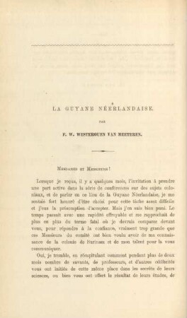 La Guyane Néerlandaise