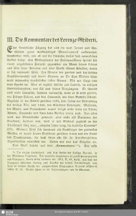 III. Die Kommentare des Lorenzo Ghiberti