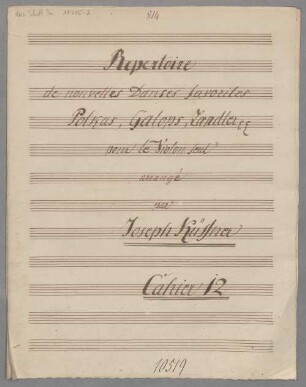6 Polkas, arrangiert, vl, HenK WoO 108/12 - BSB Mus.Schott.Ha 11205-2