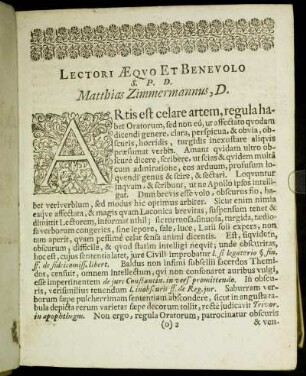 Lectori Æquo Et Benevolo
