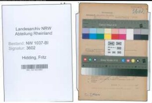 Entnazifizierung Fritz Hidding , geb. 26.08.1901 (Polizeibeamter)