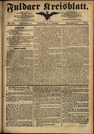 Ausgabe vom Donnerstag, den 02. November 1905.