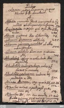 Index Rerum praecipuarum, in quo Numeri §.§. denotant.