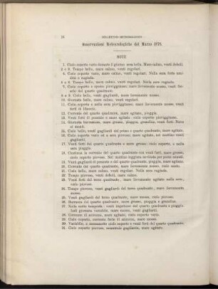 Osservazioni Meteorologiche del Marzo 1878.