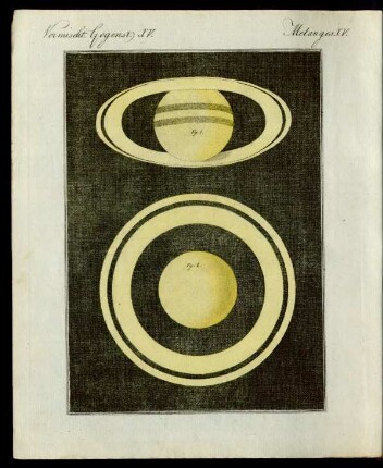 Der Planet Saturn mit seinen Ringen.