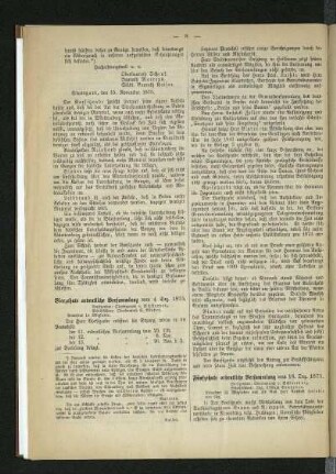 Fünfzehnte ordentliche Versammlung vom 18. Dez. 1875