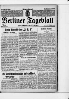 Berliner Tageblatt und Handels-Zeitung, Morgen-Ausgabe