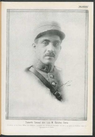 [Fotografía de] Teniente Coronel don Luis M. Sánchez Cerro