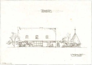 Gsaenger, Gustav; Planegg bei München (Bayern); Wohnhaus Felder - Südseite (Ansicht)