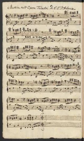 Talestri regina delle amazzoni. Auszüge. Arr; cemb