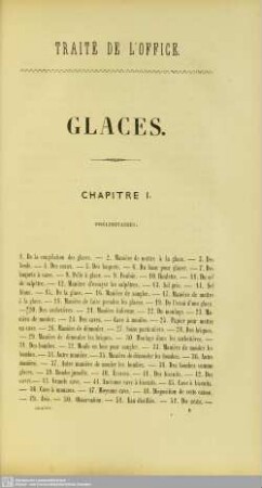 IV. Glaces