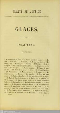 IV. Glaces