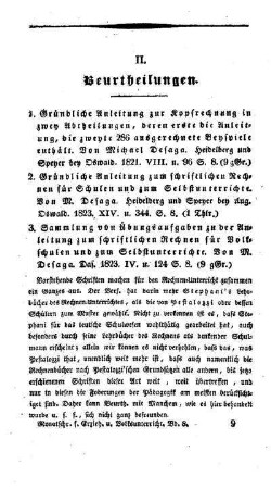 Beurtheilungen
