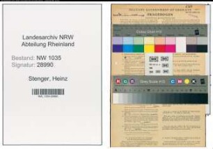 Entnazifizierung Heinz Stenger , geb. 11.01.1921 ()