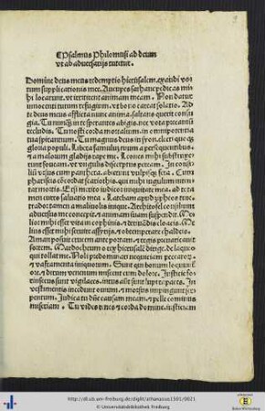 Jacobus Locher: Psalmus ad Deum ut ab aduersariis tutetur.
