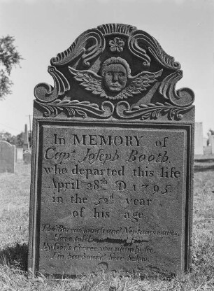 Greenport (Suffolk County, New York), Sterling Cemetery, Grabstein für Capt. Joseph Booth, gest. 1795