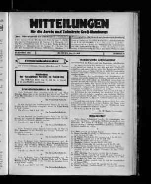 Jahrgang 1931, Hamburg, den 19. Juli, Nummer 29