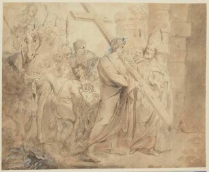 Kaiser Heraklius bringt das Heilige Kreuz nach Jerusalem zurück