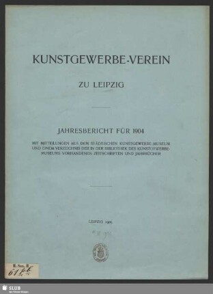 1904(1905): Jahresbericht