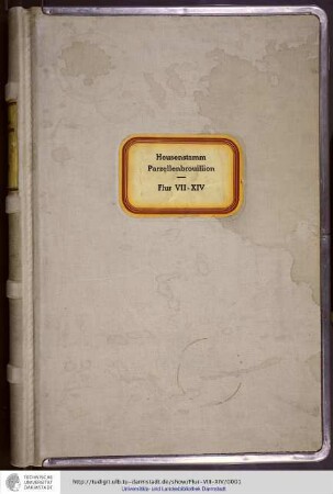 Parzellen-Brouillon Heusenstamm : Flur VIII-XIV