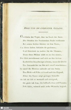 Drei Und Zwanzigster Gesang