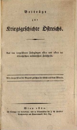 Neue militärische Zeitschrift. 1811/12,1, 1811/12, 1