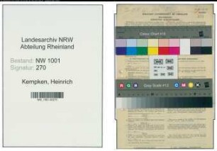 Entnazifizierung Heinrich Kempken, geb. 02.11.1898 (Baecker)