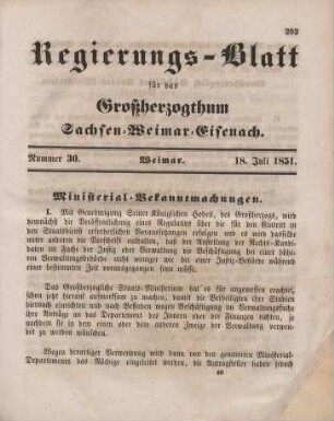 Nr. 30 : 18. Juli 1851