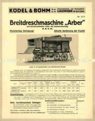 Breitdreschmaschine Typ "Arber"
